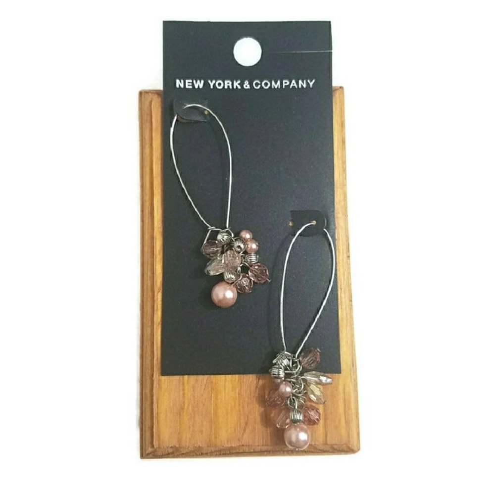 NY&C dangle hoop earrings NWOT